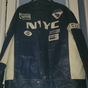 Blue Pelle Moda Motorcycle Jacket